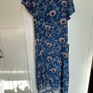 Floral Blue Maxi Dress